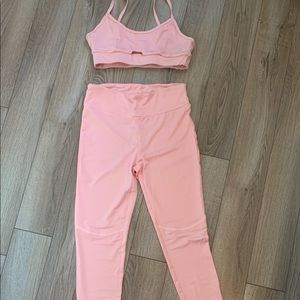 Pink workout set activewear